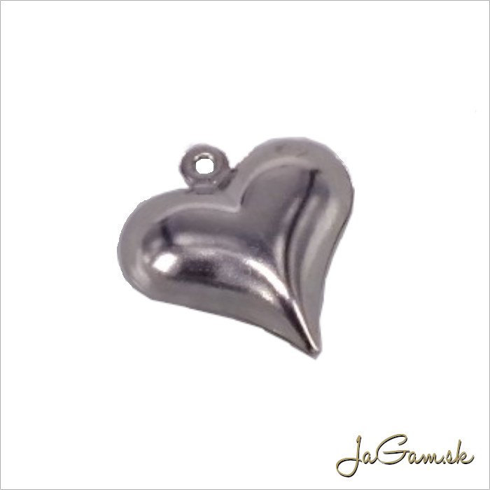 Prívesok Srdce CHIRURGICKÁ OCEĽ 18x17mm, 2ks (CH1745)